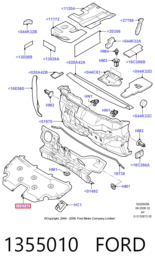 Обшивка капота Ford C-Max минивэн (DM2) (2003 - 2007) цена, от 27.81 USD
