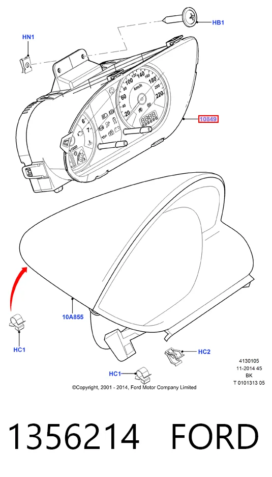 1356214 Ford Щиток приборов