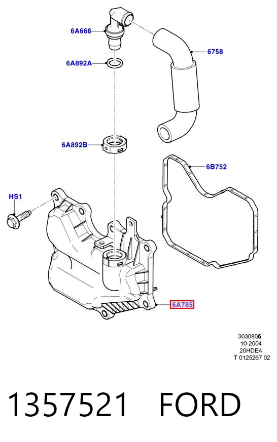 1357521 Ford Маслоотделитель картерных газов