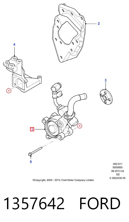 1357642 Ford ГУР руля