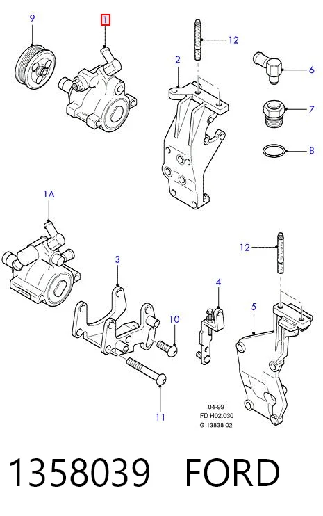 1358039 Ford ГУР руля