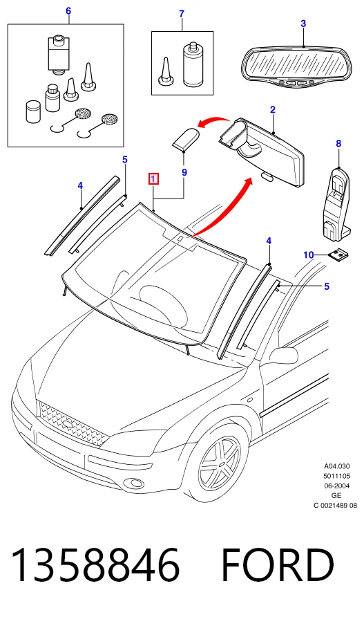Автостекло на Ford Mondeo III B4Y