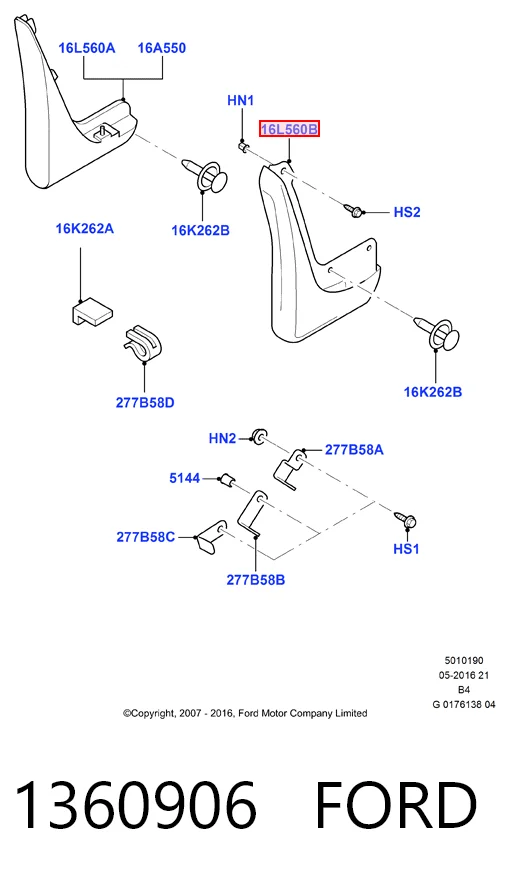 Брызговики задние, комплект Ford Focus II седан (DB, FCH, DH) (2005 - 2011) цена, от 50.96 USD