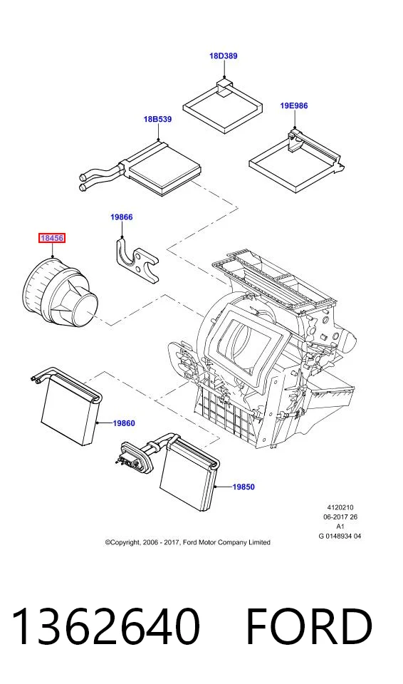 1362640 Ford Электромотор печки