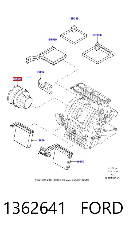 1362641 Ford Электромотор печки
