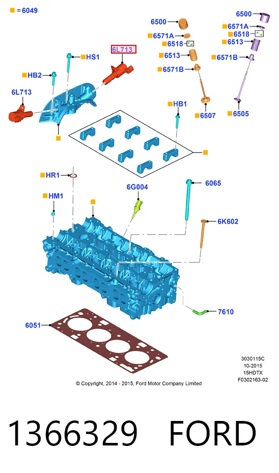 1366329 Ford Клапан положения фаз распредвала