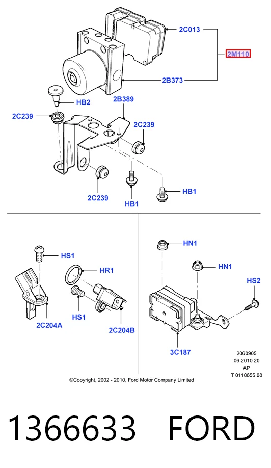 Блок ABS гидравлический на Ford C-Max  DM2