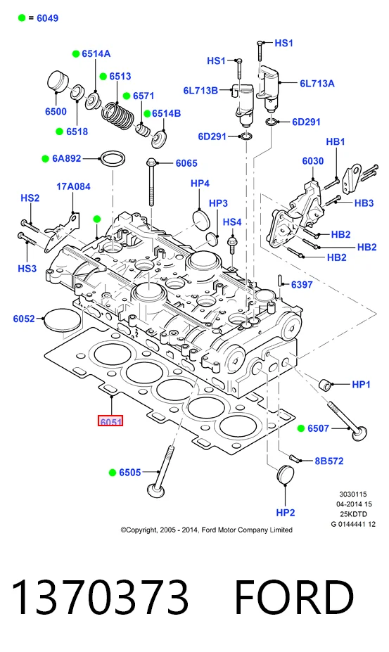  Прокладка ГБЦ Ford Focus 2