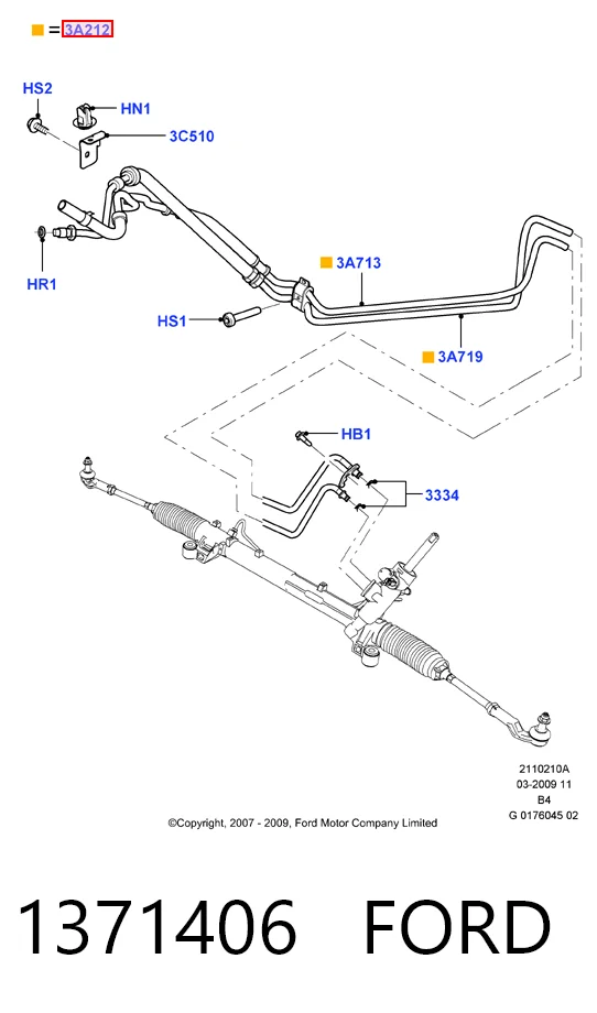 Купить HMP3M513A212EP Hmpx Шланг ГУР высокого давления
