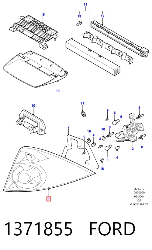 Фонари задние на Ford Mondeo III B4Y
