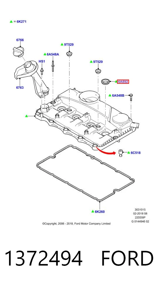 Кольцо уплотнительное свечного колодца 3RG 86252