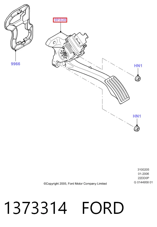 Педали газа на Ford Transit VI V347/8