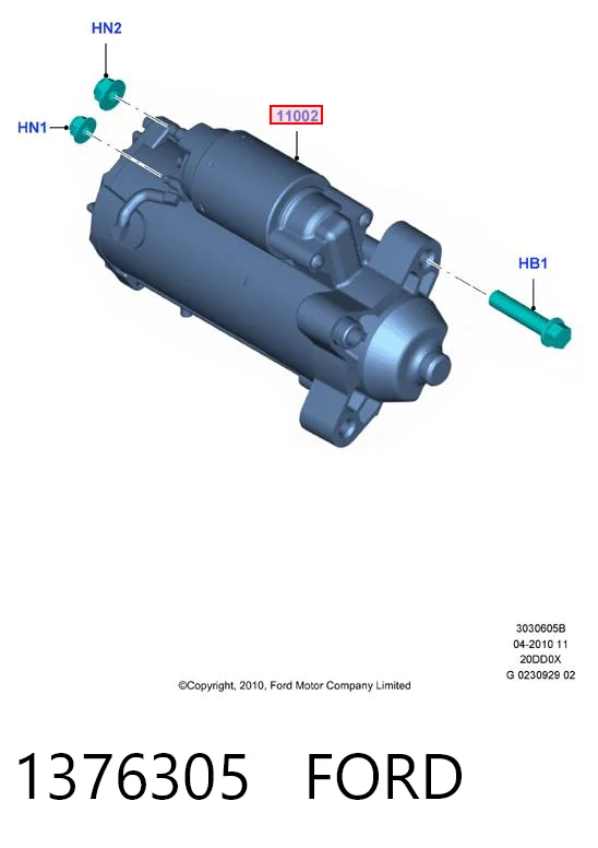 1376305 Ford Стартер автомобиля