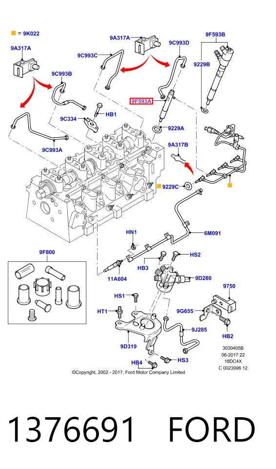  Топливные форсунки Ford Focus 1