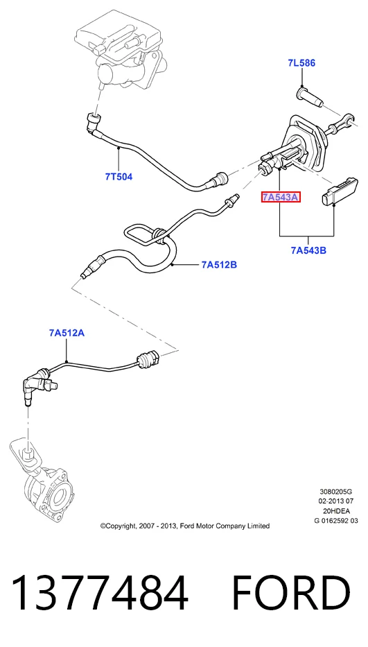 1377484 Ford Цилиндр сцепления, главный