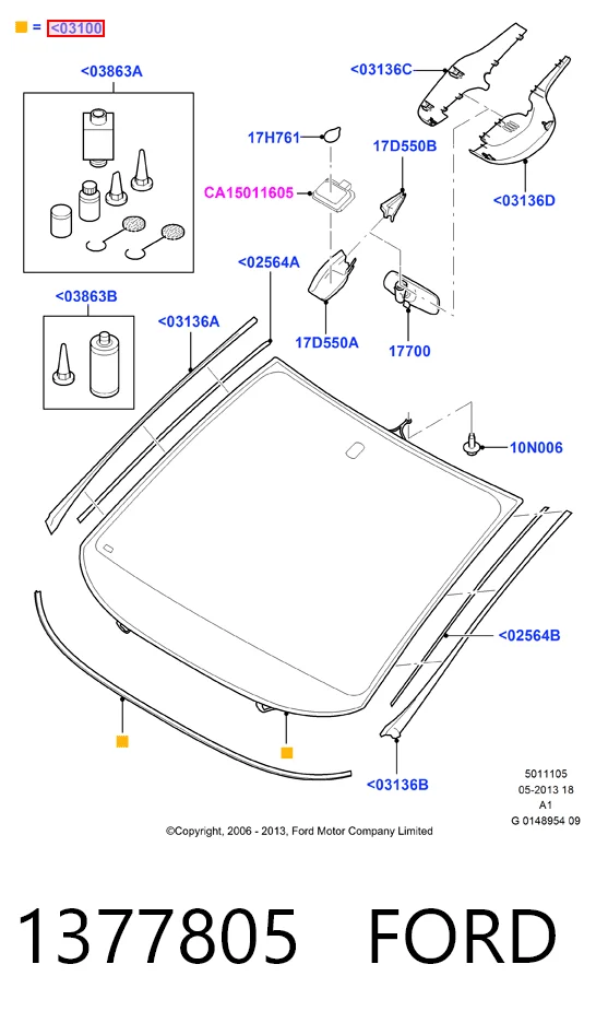 Автостекло на Ford Galaxy II CA1 WA6