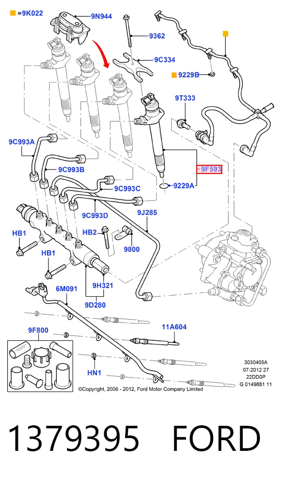 1379395 Ford Топливные форсунки