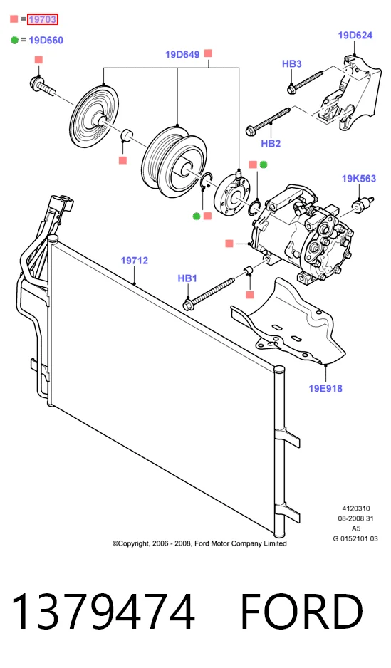 1379474 Ford Компрессор хладагента