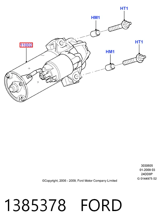 1385378 Ford Стартер автомобиля