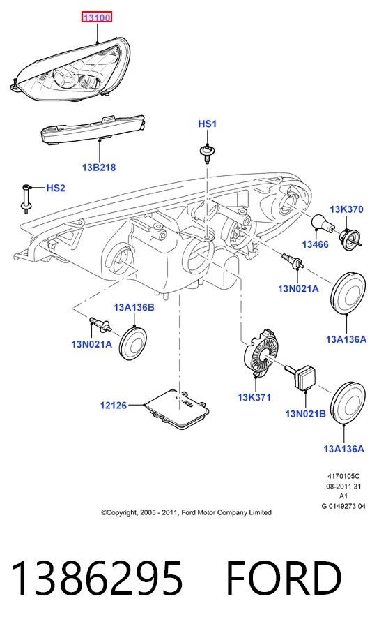 Купить Правая фара Форд Галакси II CA1 WA6