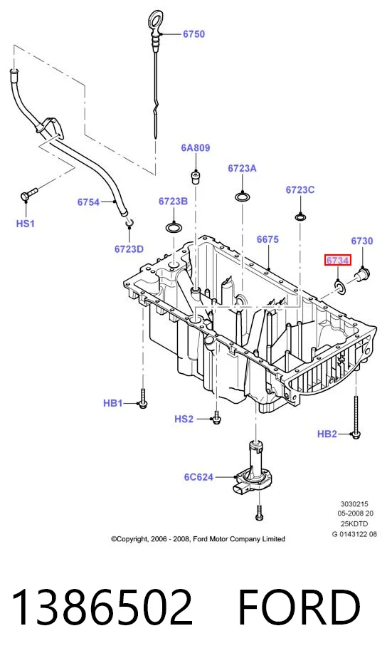 Прокладка пробки поддона двигателя 0634801062 ZF Parts