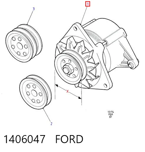 1406047 Ford Генератор автомобильный