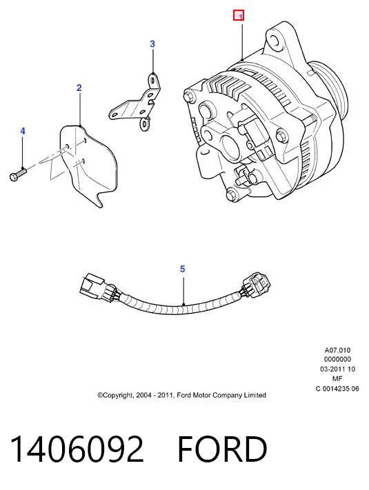 1406092 Ford Генератор автомобильный