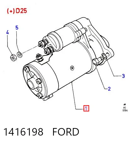 1416198 Ford Стартер автомобиля