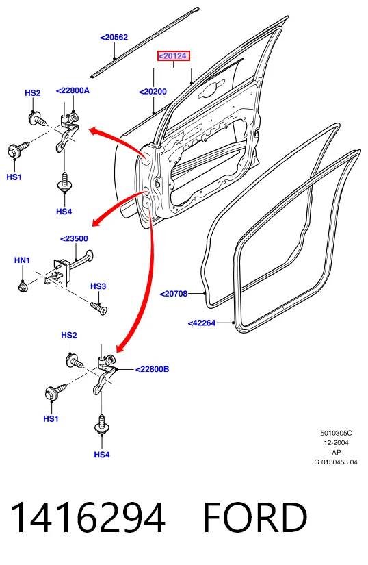 Водительская дверь на Ford Focus II DA, HCP, DP