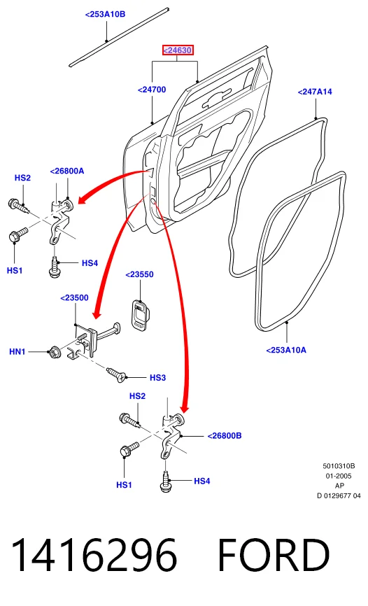 Дверь пассажирская задняя левая на Ford Focus II DA, HCP, DP