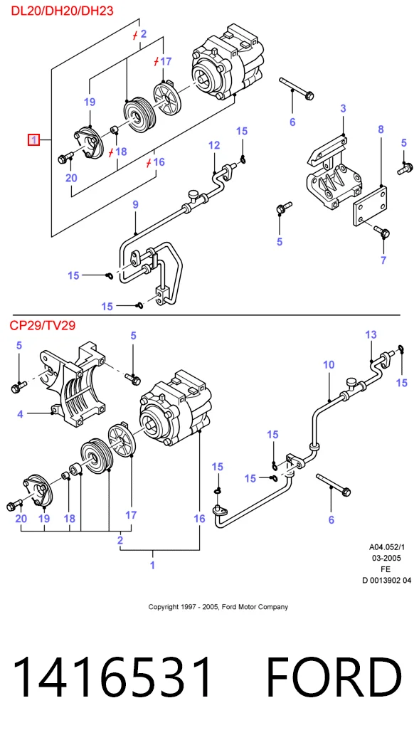  Компрессор кондиционера Ford Scorpio 1