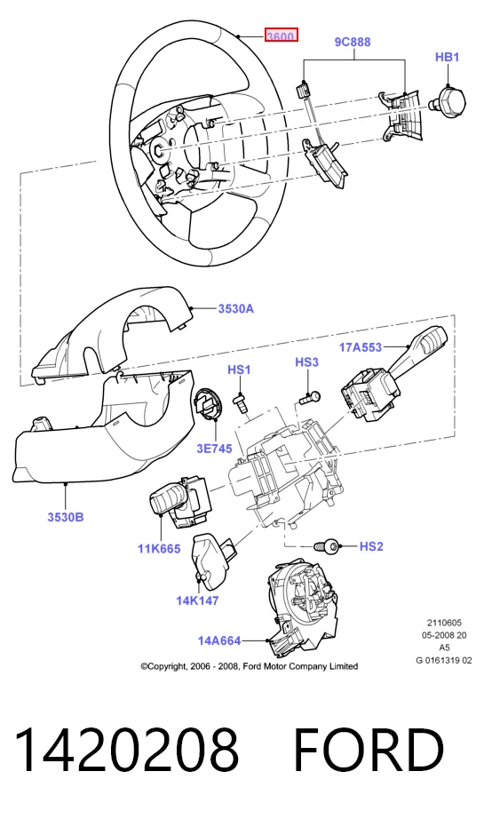  Руль Ford Focus 2
