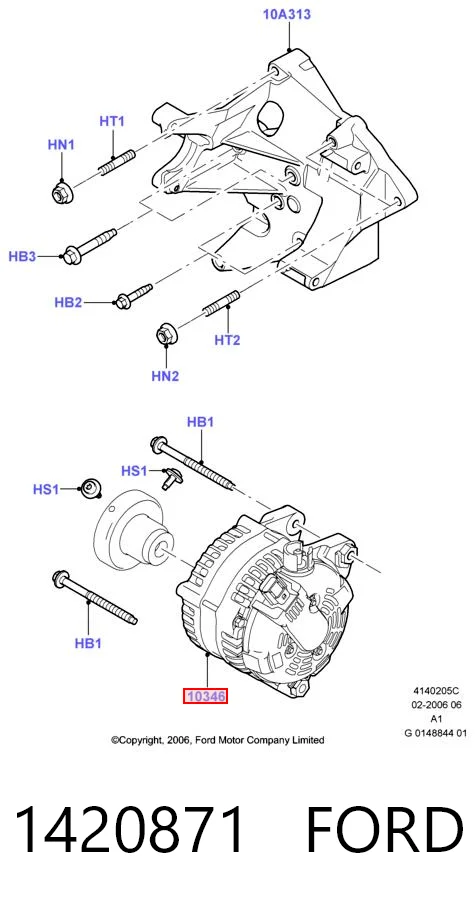 1420871 Ford Генератор автомобильный