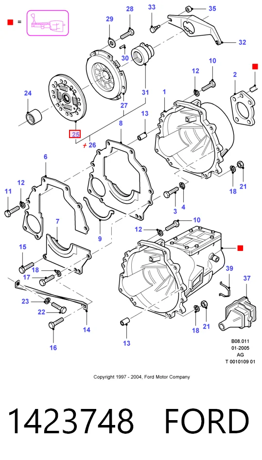  Диск сцепления Ford Sierra 1