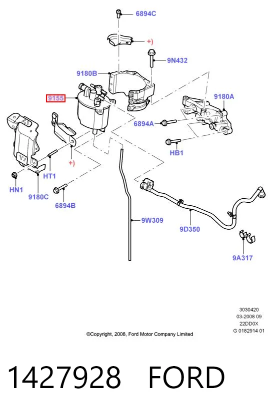 1427928 Ford Фильтр топлива