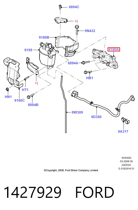 6G9Q9180AA Land Rover 