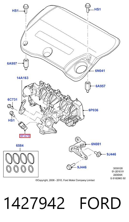 9649396580 Jaguar Манометры