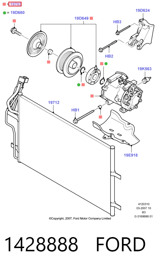 1428888 Ford Компрессор хладагента