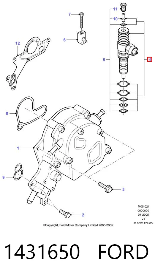 1431650 Ford Топливные форсунки