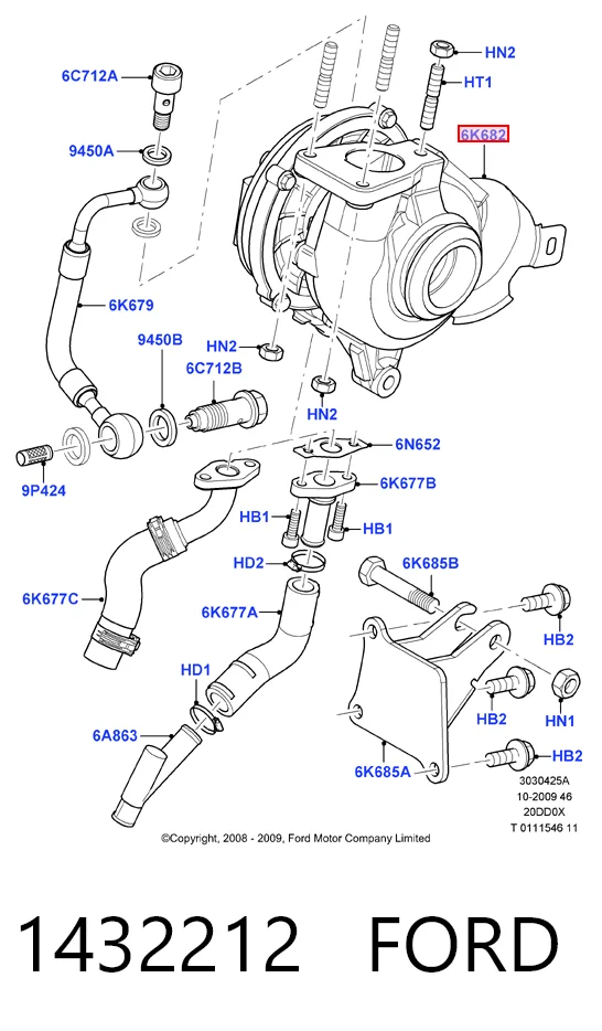 1432212 Ford Турбонаддув