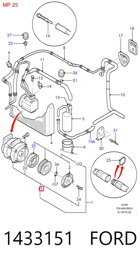 1433151 Ford Компрессор хладагента