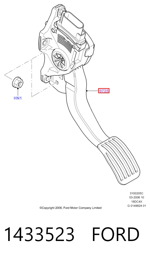 Педали газа на Ford Galaxy II CA1 WA6