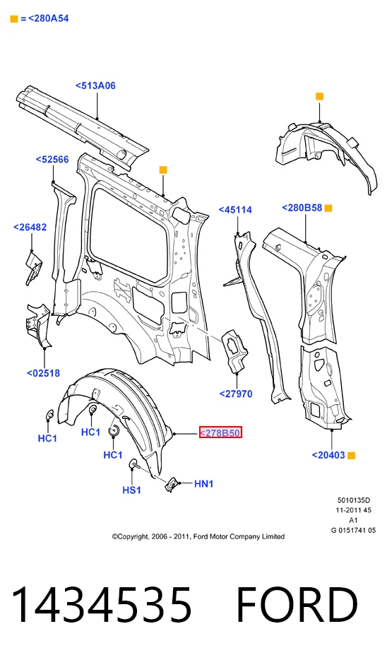 6M21U278B51BA Ford 