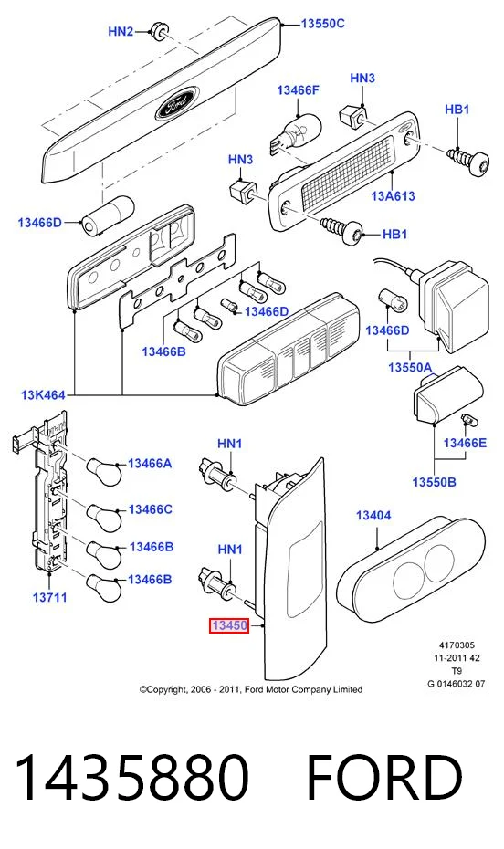 1435880 Ford Фонари задние