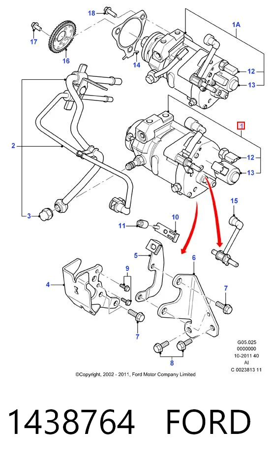 Насос топливный высокого давления (ТНВД) Ford Mondeo III седан (B4Y) (2000 - 2007) цена, от 183.20 USD
