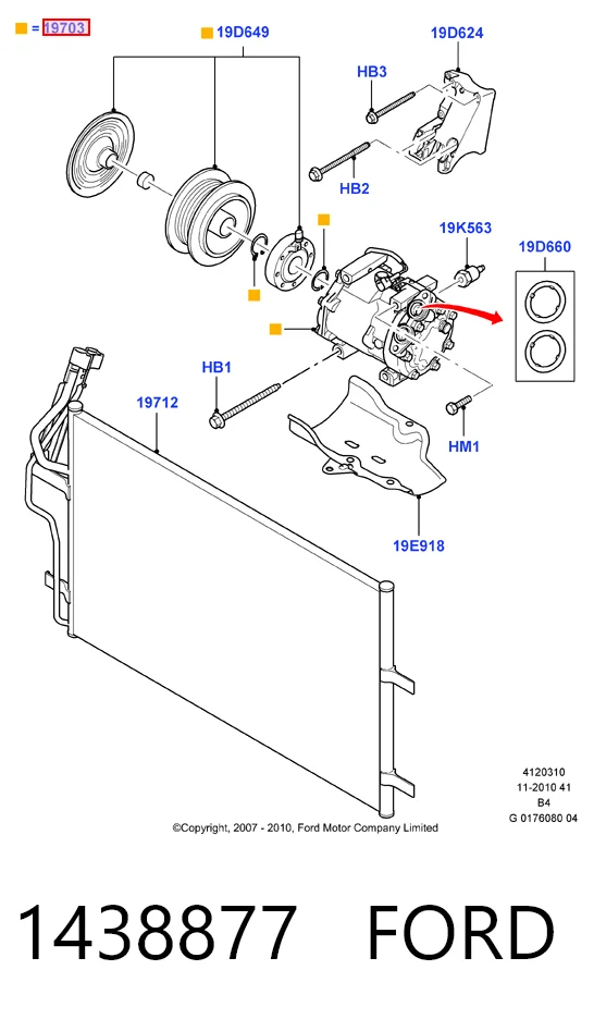 1438877 Ford Компрессор хладагента