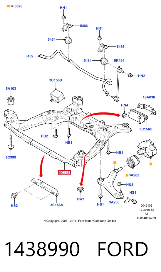  Подрамник передний Ford Mondeo 4
