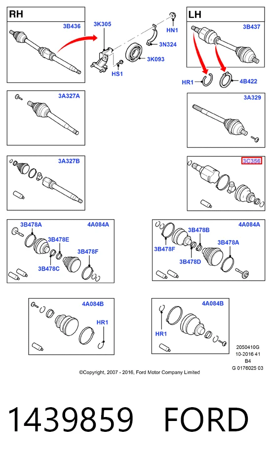 Шрус внутренний левый BB6536 Posterparts