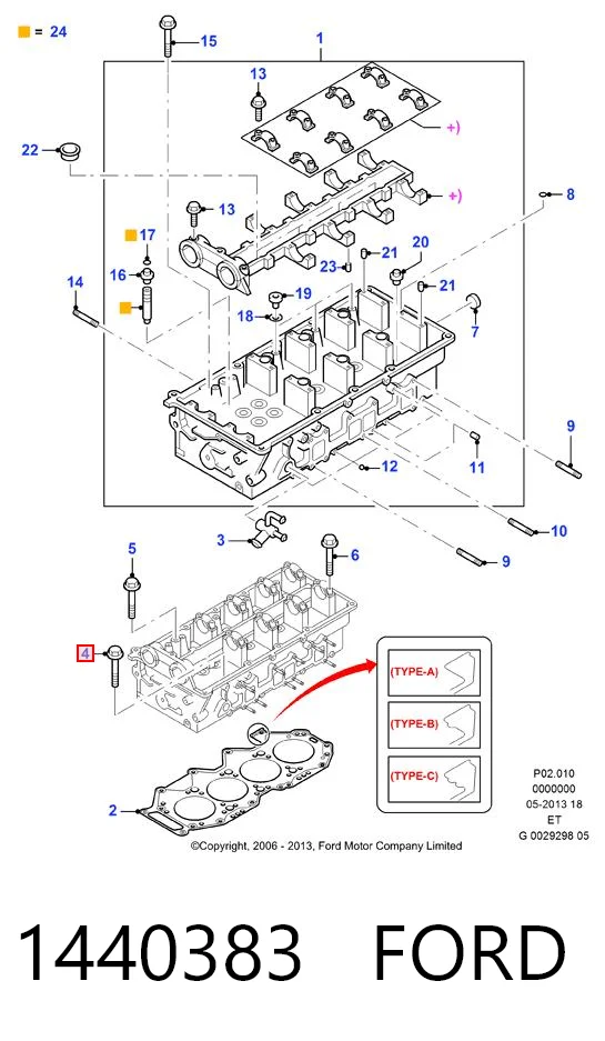 Болт головки блока цилиндров, ГБЦ Mazda WL5110136B цена, от 11.59 USD