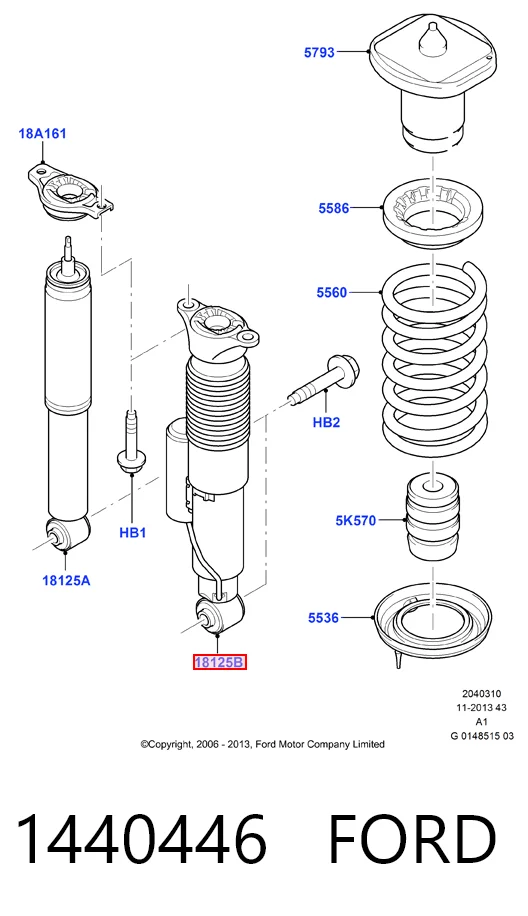 1440446 Ford Амортизаторы задние